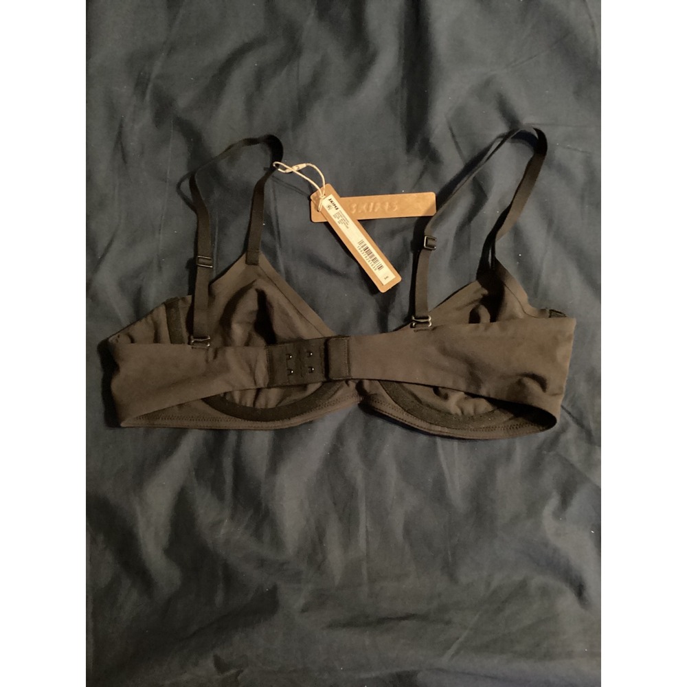 SKIMS Fits Everybody Unlined Demi Bra Onyx Black 36B NWT - Picture 2 of 4